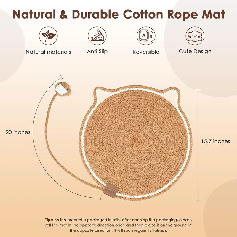 Cotton Rope Cat Scratching Mat Water Resistant