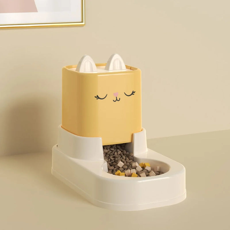 Cat Water Fountain & Feeder Set